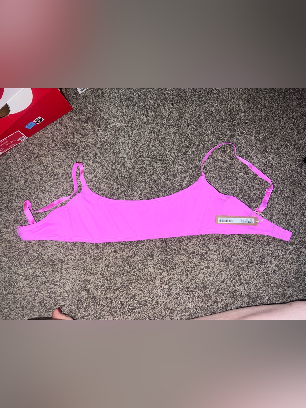SKIMS Neon Orchid Pink Corset Bikini Top